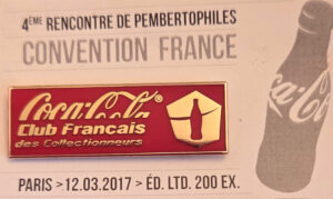 Pins rouge du club français des collectionneurs de Coca-Cola